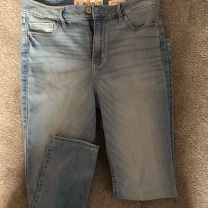 stretchy light washed jeans